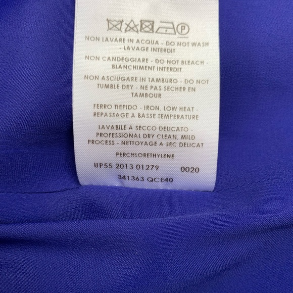 Alexander McQueen Royal,Cobalt Blue V-Neck A-Line Mini Dress Sz 44 US 8 Medium - Picture 14 of 15